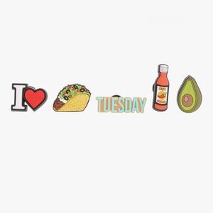 Crocs Taco Tuesday Jibbitz, 5 Pieces, NWT